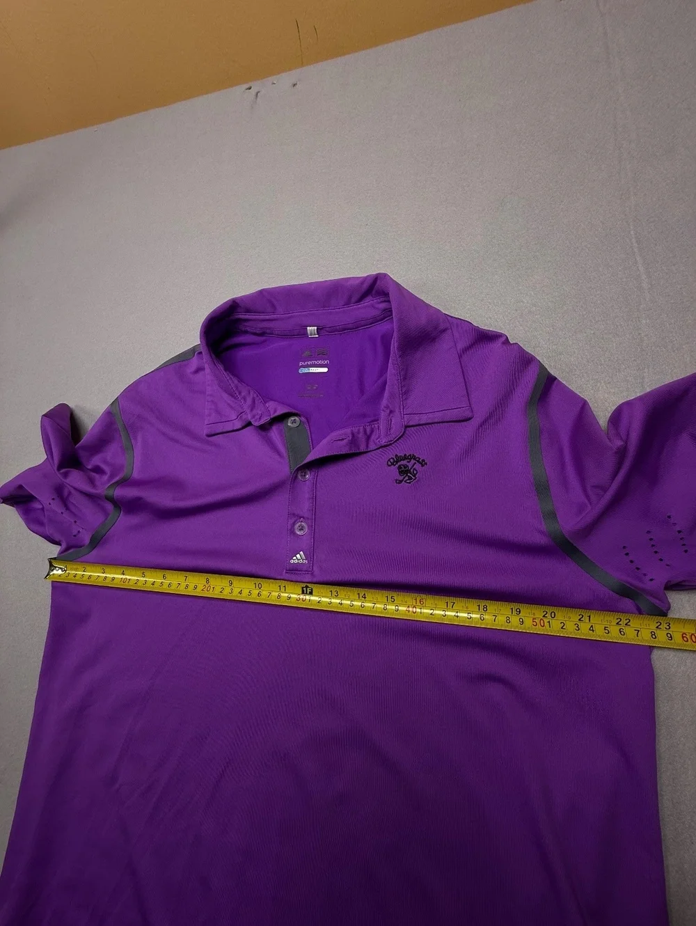 Adidas Puremotion Polo Shirt Men's Large Purple Golf Active